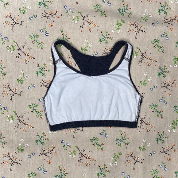 Fruit Of The Loom Sports Bra Tank Crop Dark Gray Size 34 Lounge Casual Workout - Picture 7 of 8